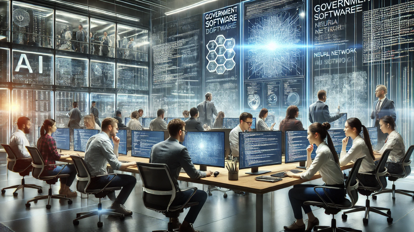 OpenAI generated image of government IT workers in future setting