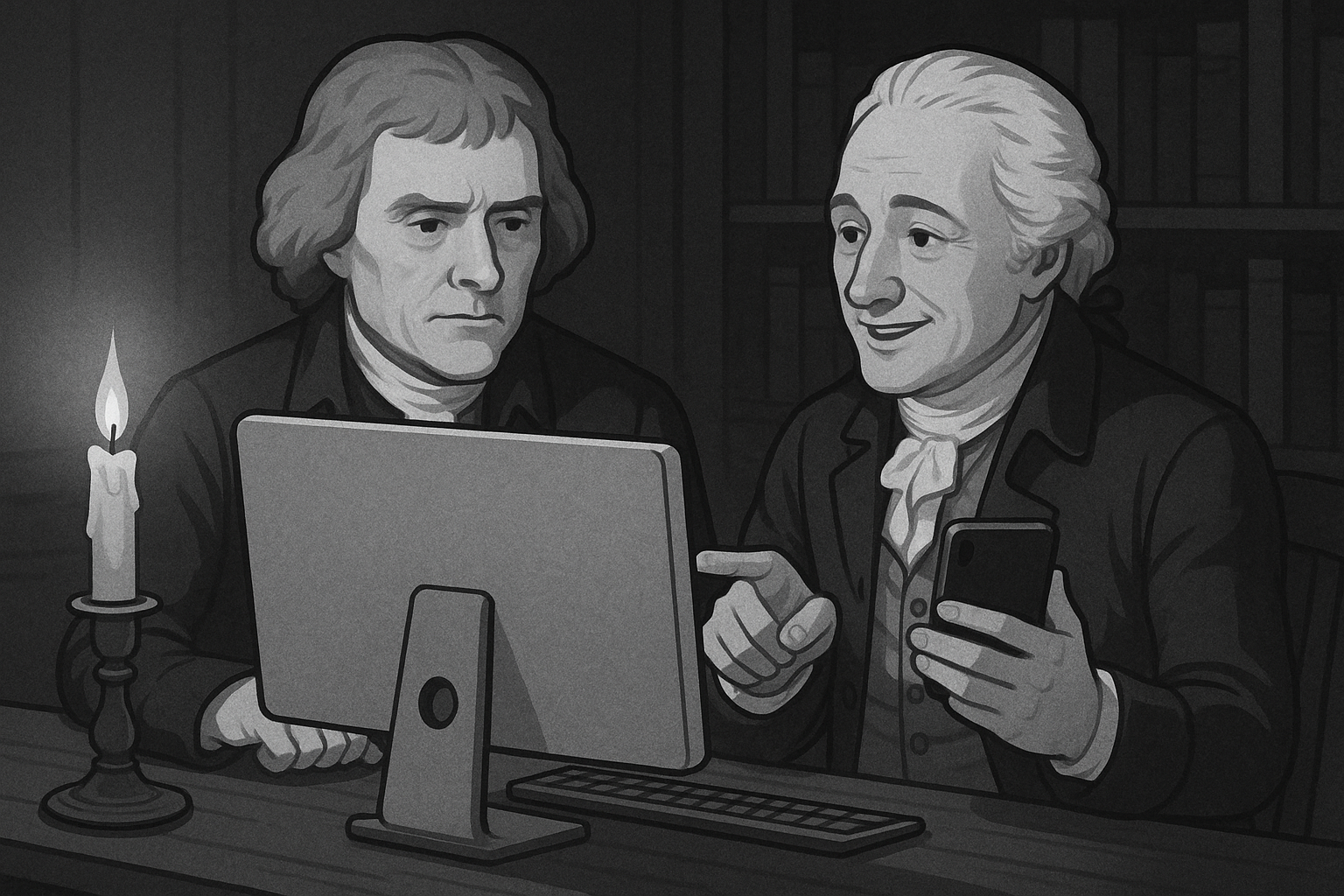 Image of founder fathers building software