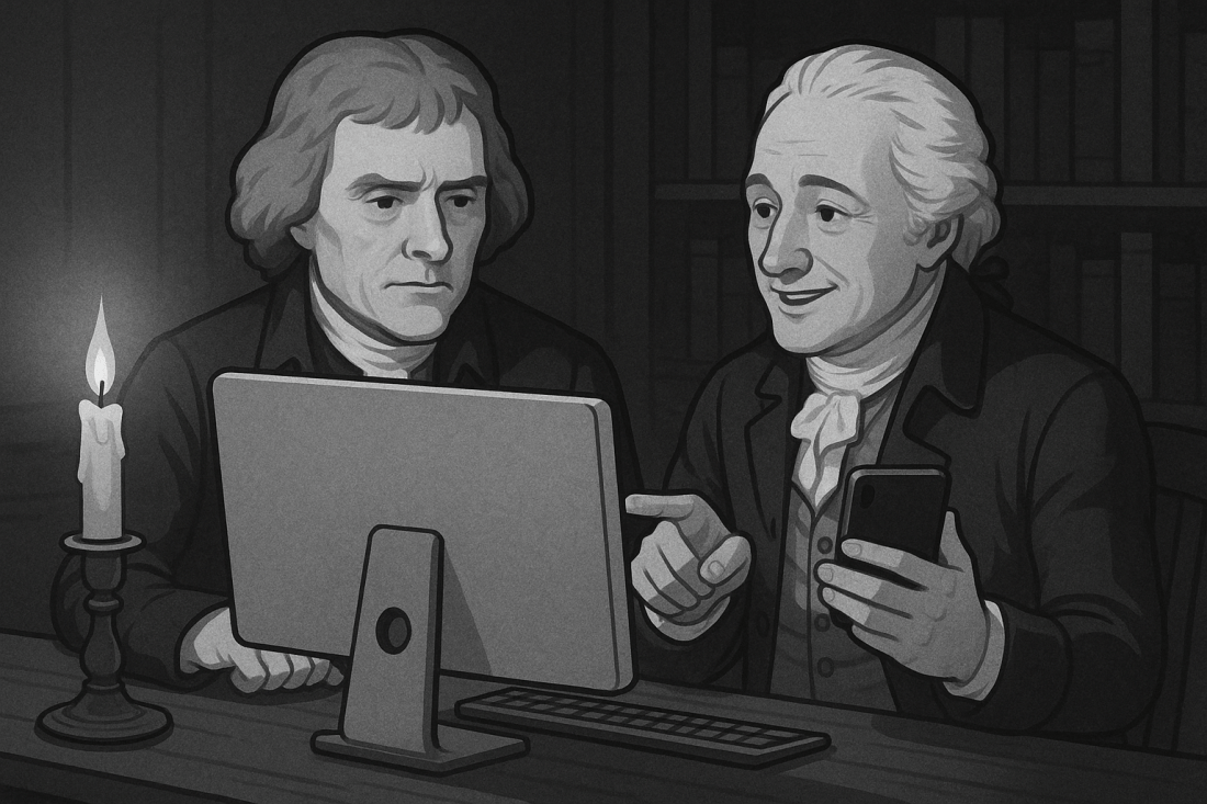 Image of founder fathers building software